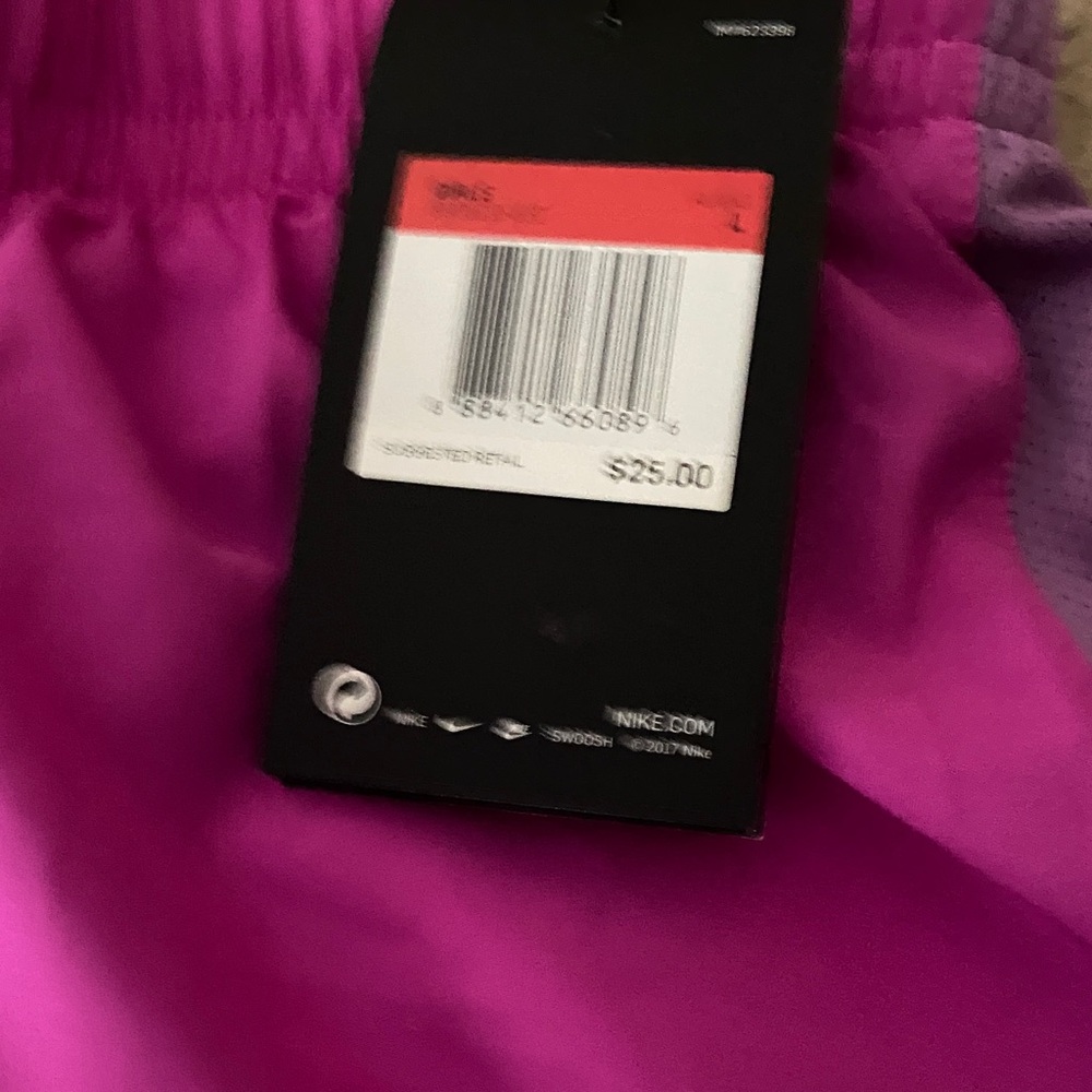Nike Girls Dry Athletic Shorts - Black and Pink Duo - Picture 5 of 5